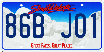 SD license plate 86BJ01