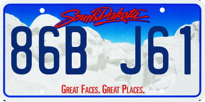 SD license plate 86BJ61