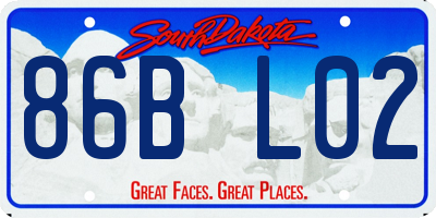 SD license plate 86BL02