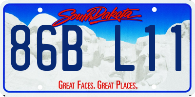 SD license plate 86BL11