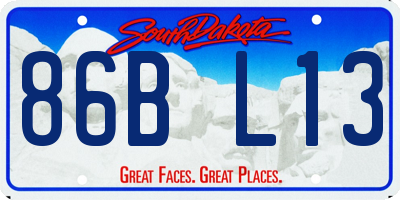 SD license plate 86BL13