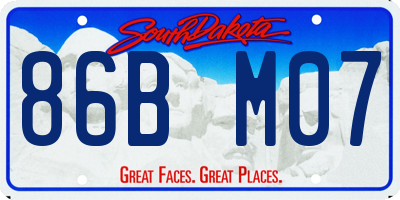 SD license plate 86BM07