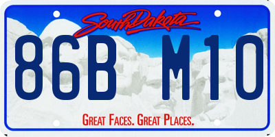 SD license plate 86BM10