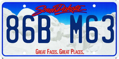 SD license plate 86BM63