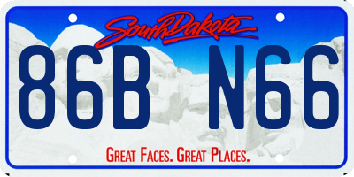 SD license plate 86BN66
