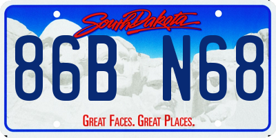 SD license plate 86BN68