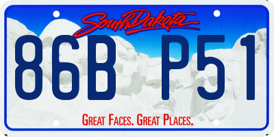 SD license plate 86BP51