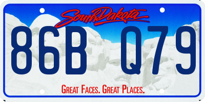 SD license plate 86BQ79