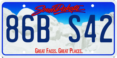 SD license plate 86BS42