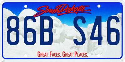SD license plate 86BS46