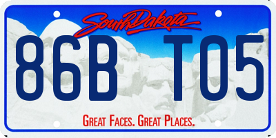SD license plate 86BT05
