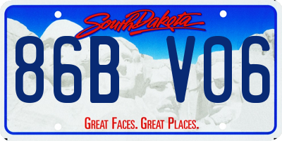 SD license plate 86BV06