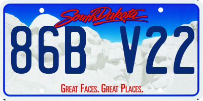 SD license plate 86BV22
