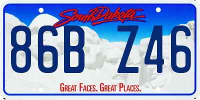 SD license plate 86BZ46