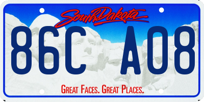 SD license plate 86CA08