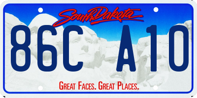 SD license plate 86CA10