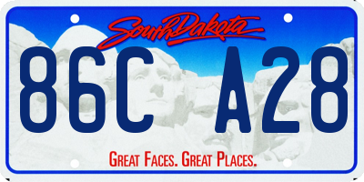 SD license plate 86CA28