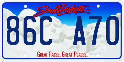SD license plate 86CA70