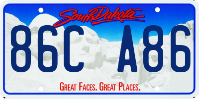 SD license plate 86CA86