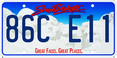 SD license plate 86CE11