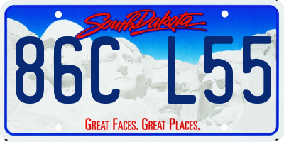 SD license plate 86CL55