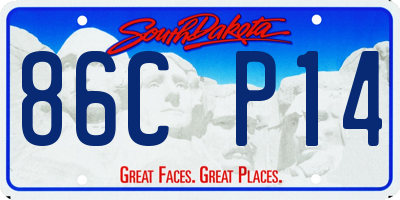 SD license plate 86CP14