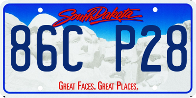 SD license plate 86CP28