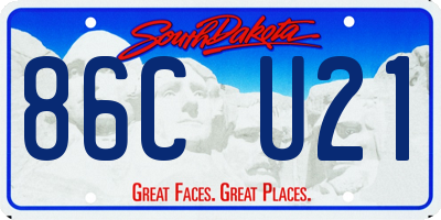 SD license plate 86CU21