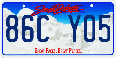 SD license plate 86CY05