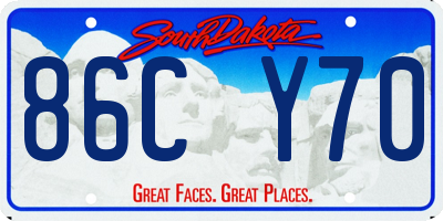 SD license plate 86CY70