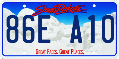 SD license plate 86EA10