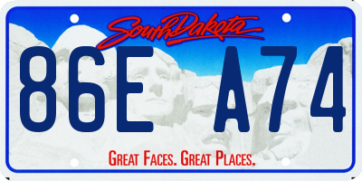SD license plate 86EA74