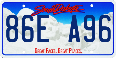SD license plate 86EA96