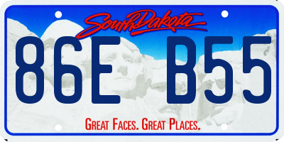SD license plate 86EB55