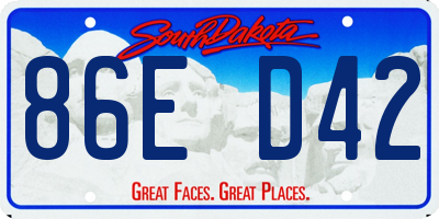 SD license plate 86ED42