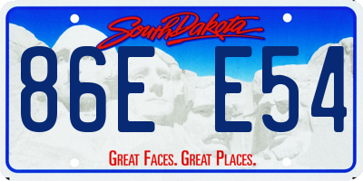 SD license plate 86EE54
