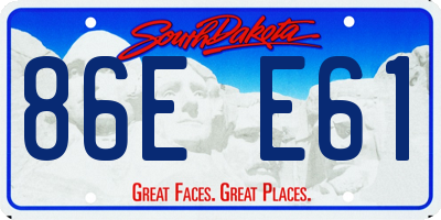 SD license plate 86EE61