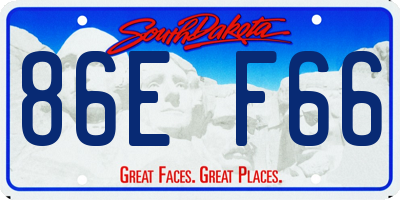 SD license plate 86EF66