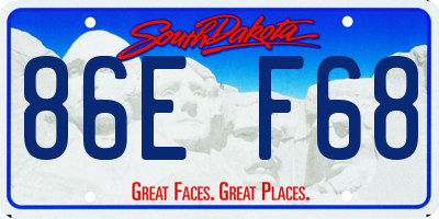 SD license plate 86EF68