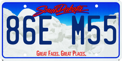 SD license plate 86EM55