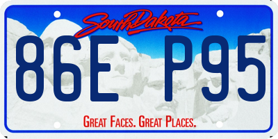 SD license plate 86EP95