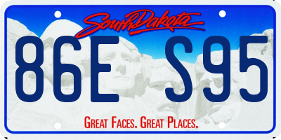 SD license plate 86ES95