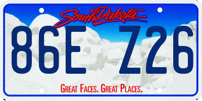 SD license plate 86EZ26