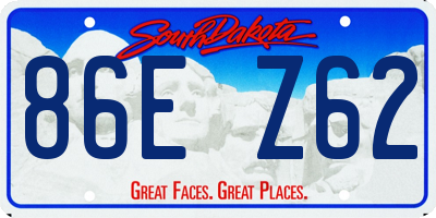 SD license plate 86EZ62