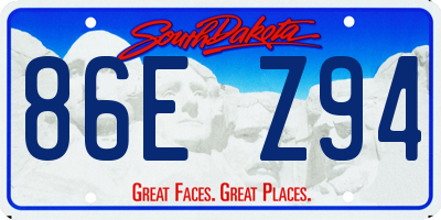 SD license plate 86EZ94