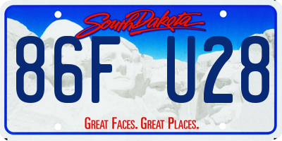 SD license plate 86FU28