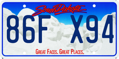 SD license plate 86FX94