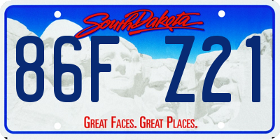 SD license plate 86FZ21