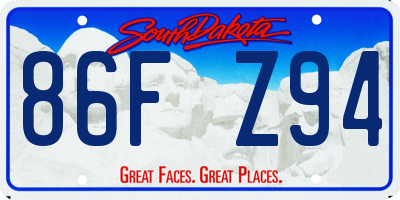 SD license plate 86FZ94
