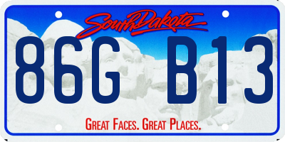 SD license plate 86GB13